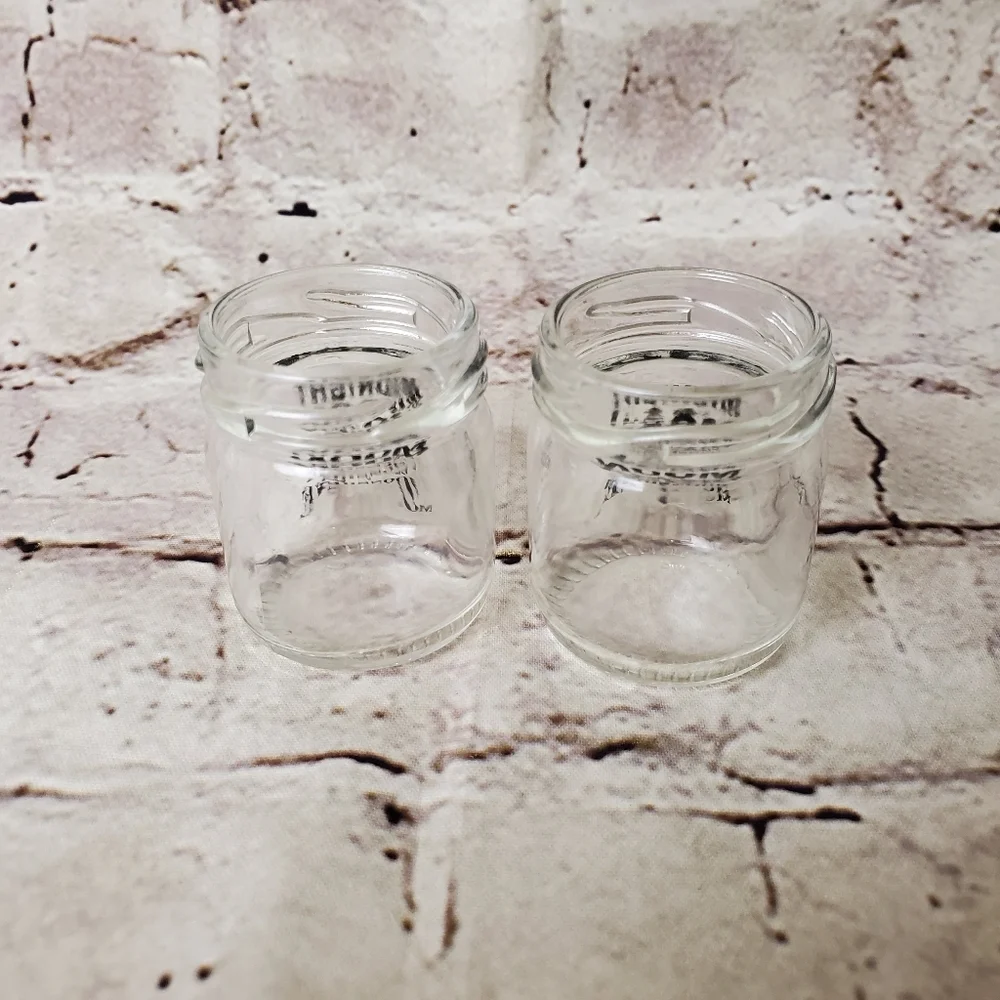 Midnight Moon Moonshine Shot Glass Bundle 2 Mini Mason Jar Home Bar Cottage Core